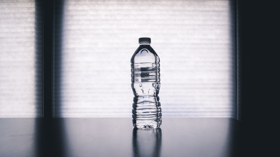 Pouring clean drinking water